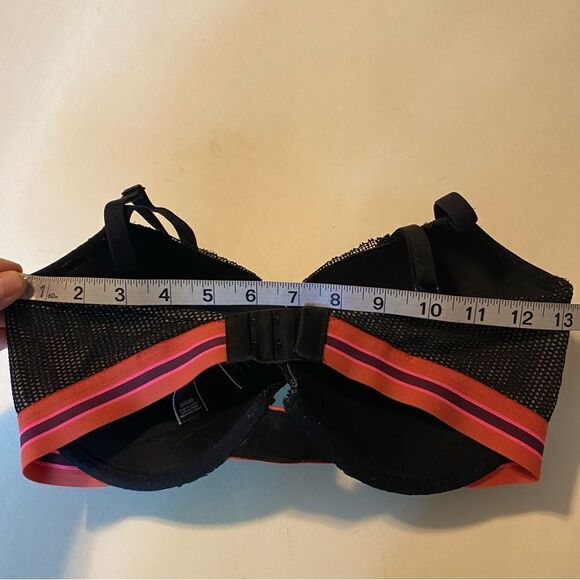 Victoria's Secret Very Sexy push up Crush Black fishnet Lace padded 32DDD - Picture 4 of 7